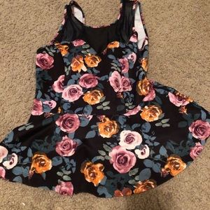 Floral peplum top